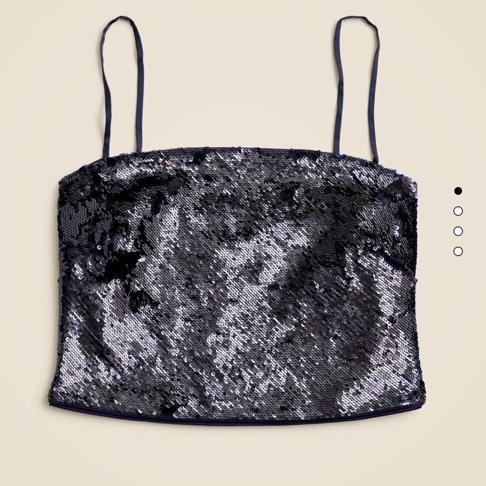 J. Crew Collection Cropped Sequin Tank Top